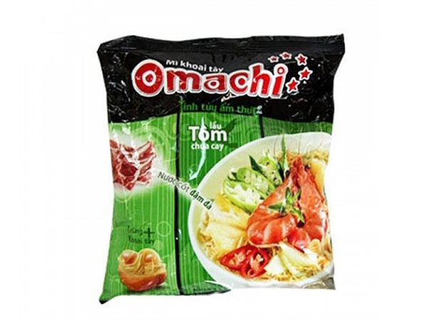 Mì khoai tây Omachi tôm chua cay 5 sao thùng 30 gói x 78g